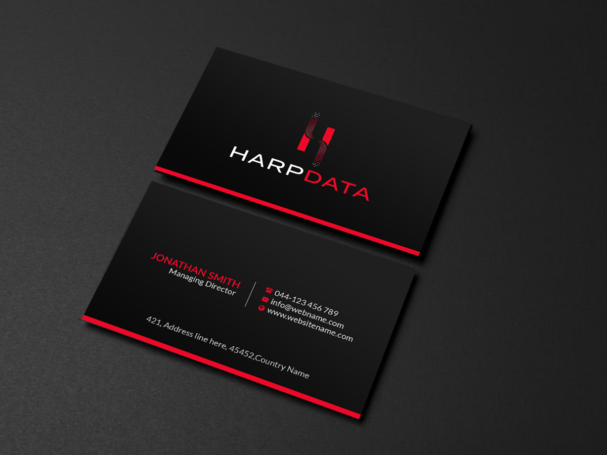 Diseño de Tarjeta de Presentación por Creations Box 2015 para HarpData | Diseño #22237880