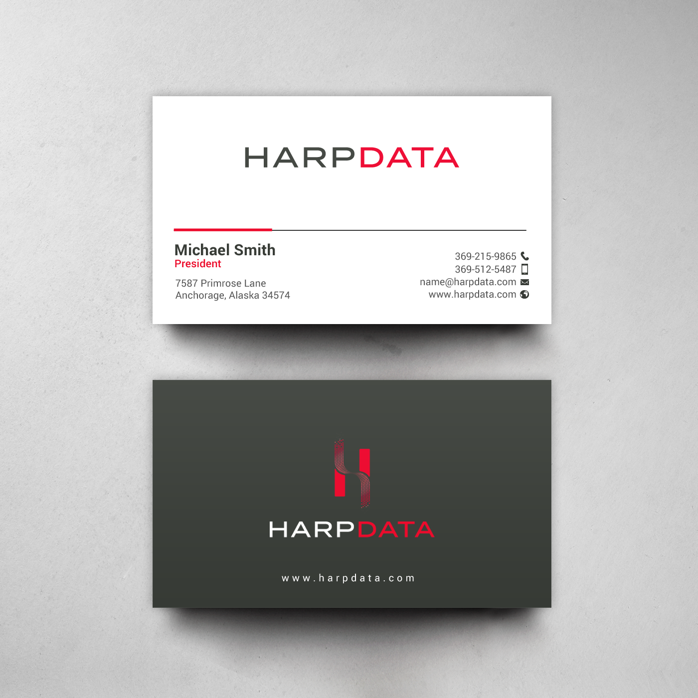 Business Card Design by chandrayaan.creative for HarpData | Design #22237722