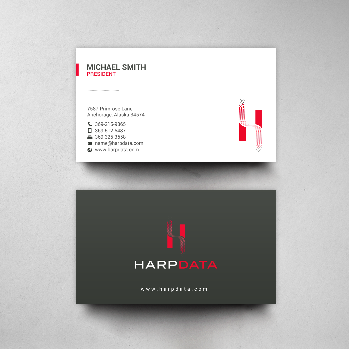Business Card Design by chandrayaan.creative for HarpData | Design #22237723