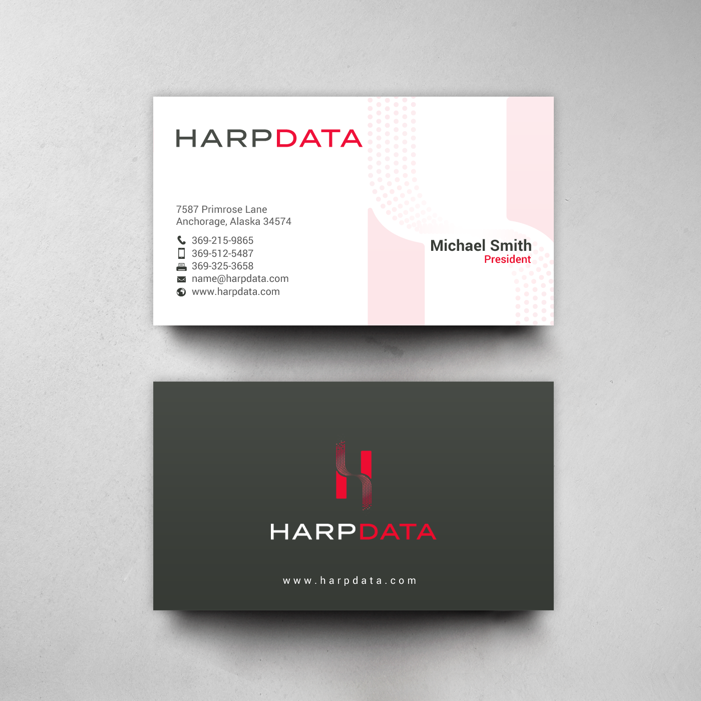 Business Card Design by chandrayaan.creative for HarpData | Design #22237725