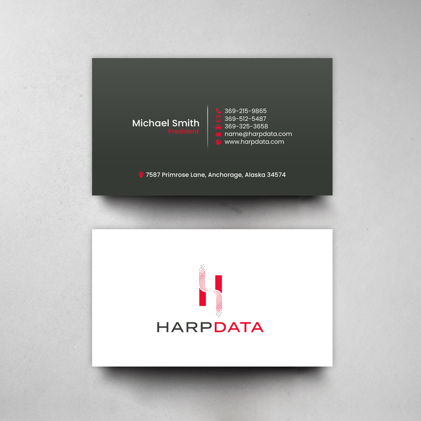 Business Card Design by chandrayaan.creative for HarpData | Design #22237727
