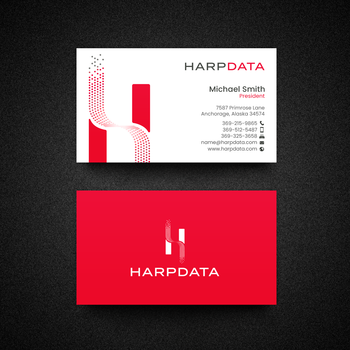 Business Card Design by chandrayaan.creative for HarpData | Design #22237728