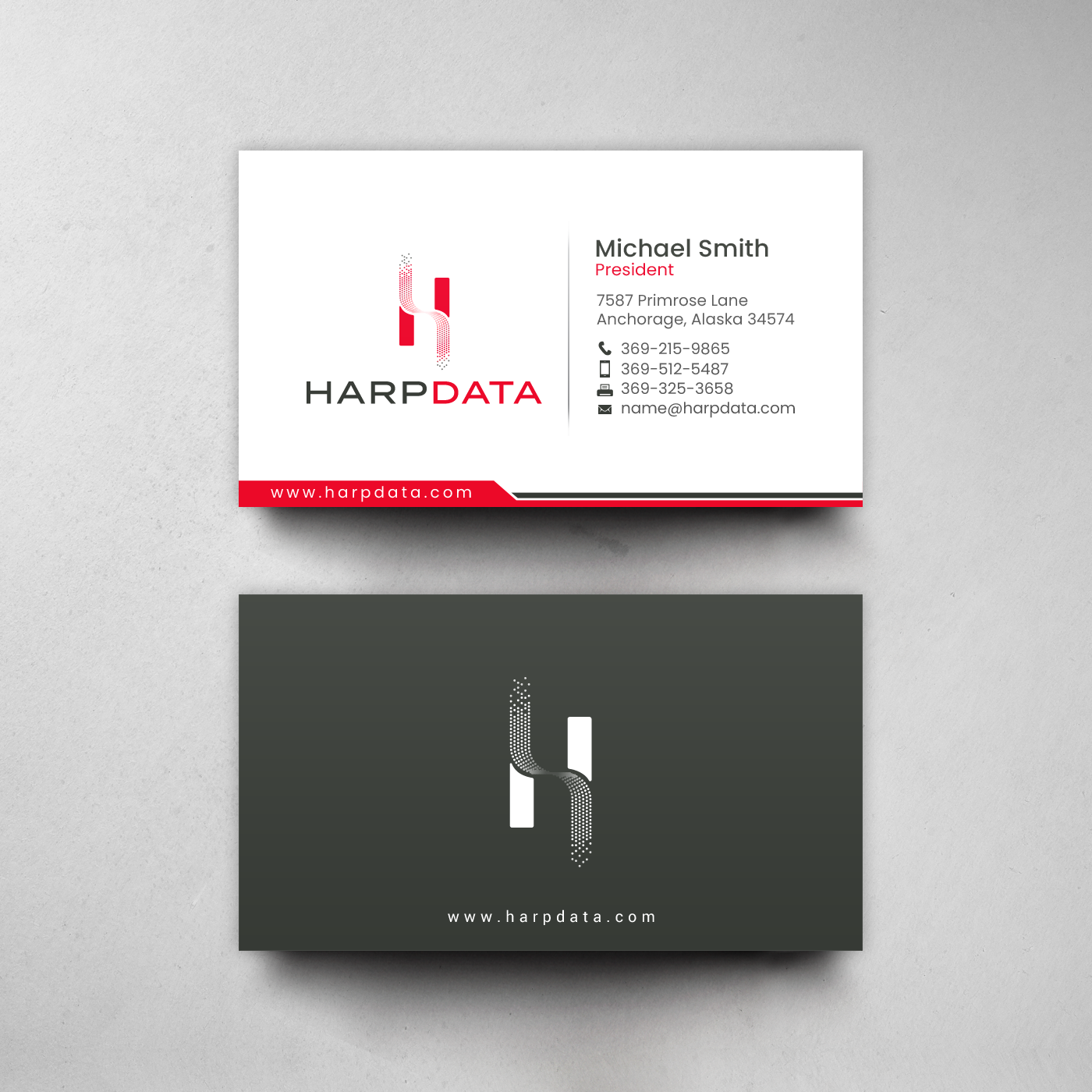 Business Card Design by chandrayaan.creative for HarpData | Design #22237729
