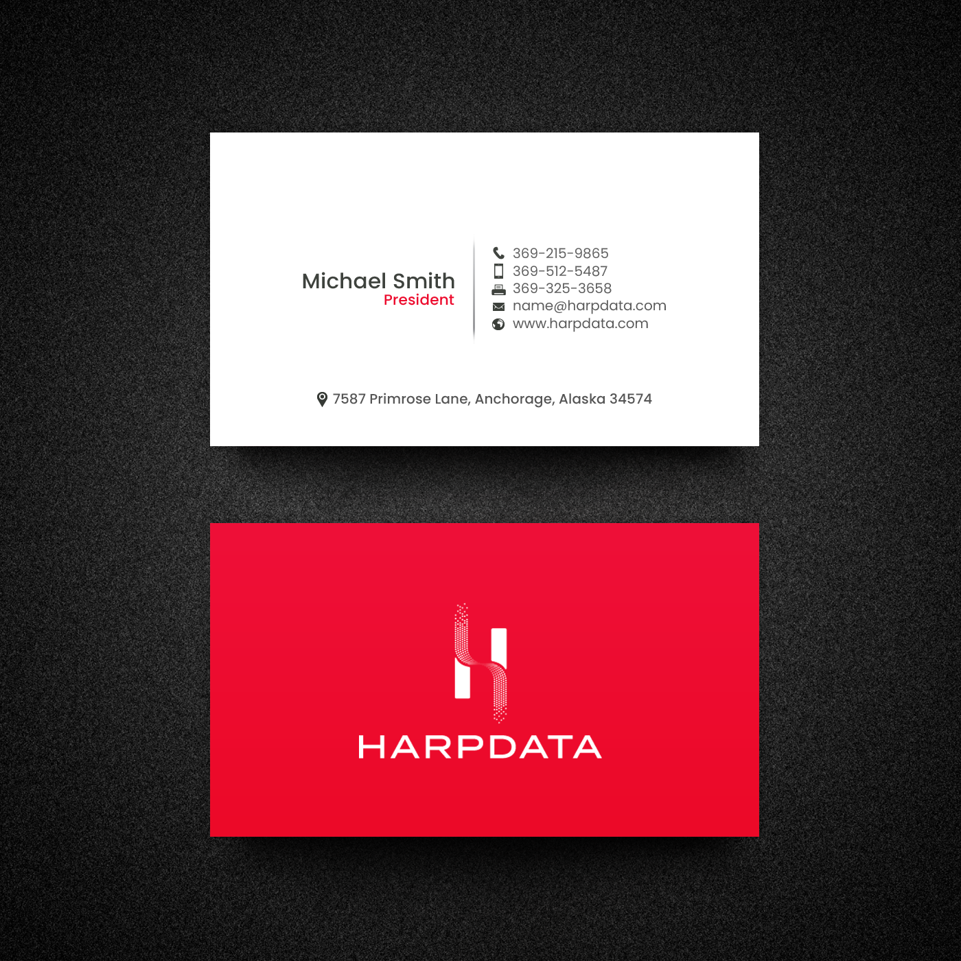 Business Card Design by chandrayaan.creative for HarpData | Design #22237730