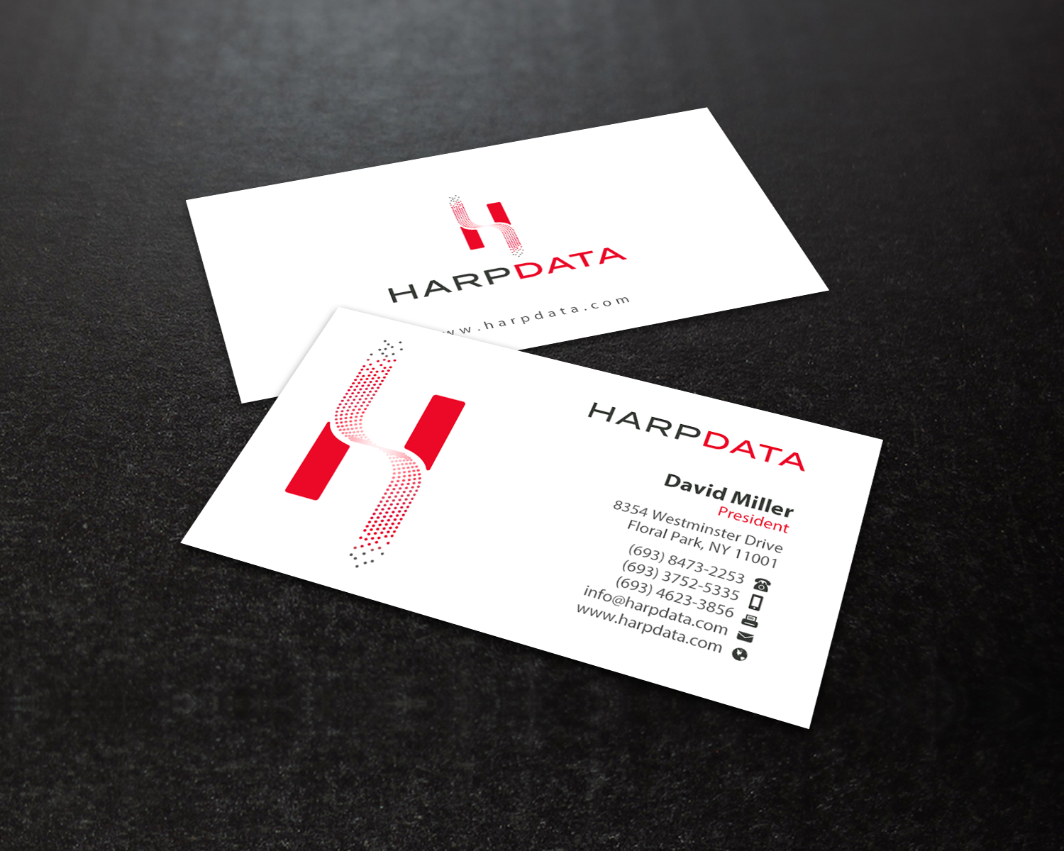 Business Card Design by chandrayaan.creative for HarpData | Design #22237760