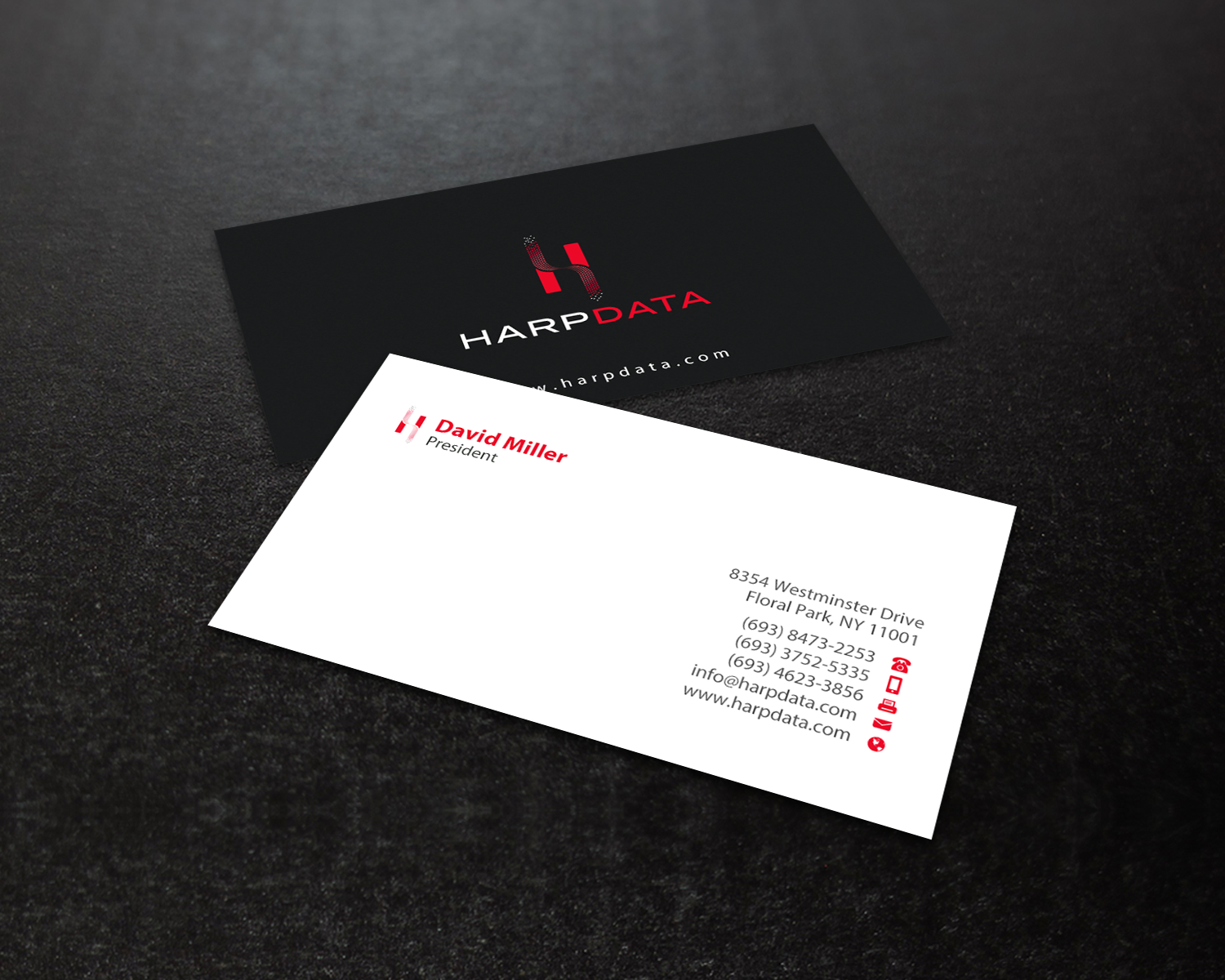 Business Card Design by chandrayaan.creative for HarpData | Design #22237773