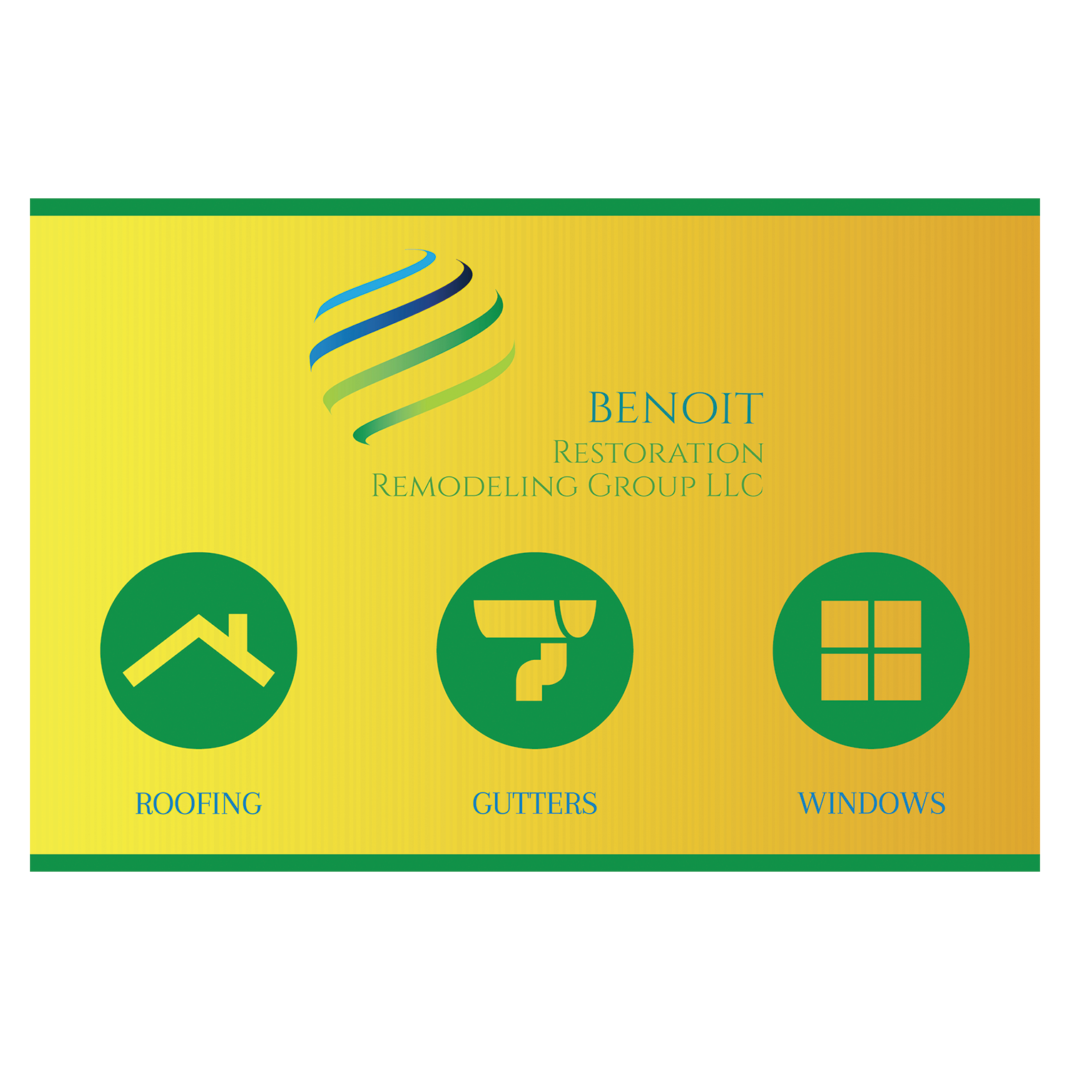 Diseño Publicitario por Made by Soul para Benoit Restoration & Remodeling Group LLC | Diseño #22254246