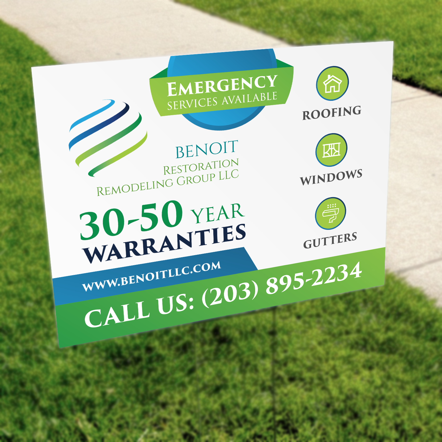 Design Publicitaire par ecorokerz pour Benoit Restoration & Remodeling Group LLC | Design #22237279