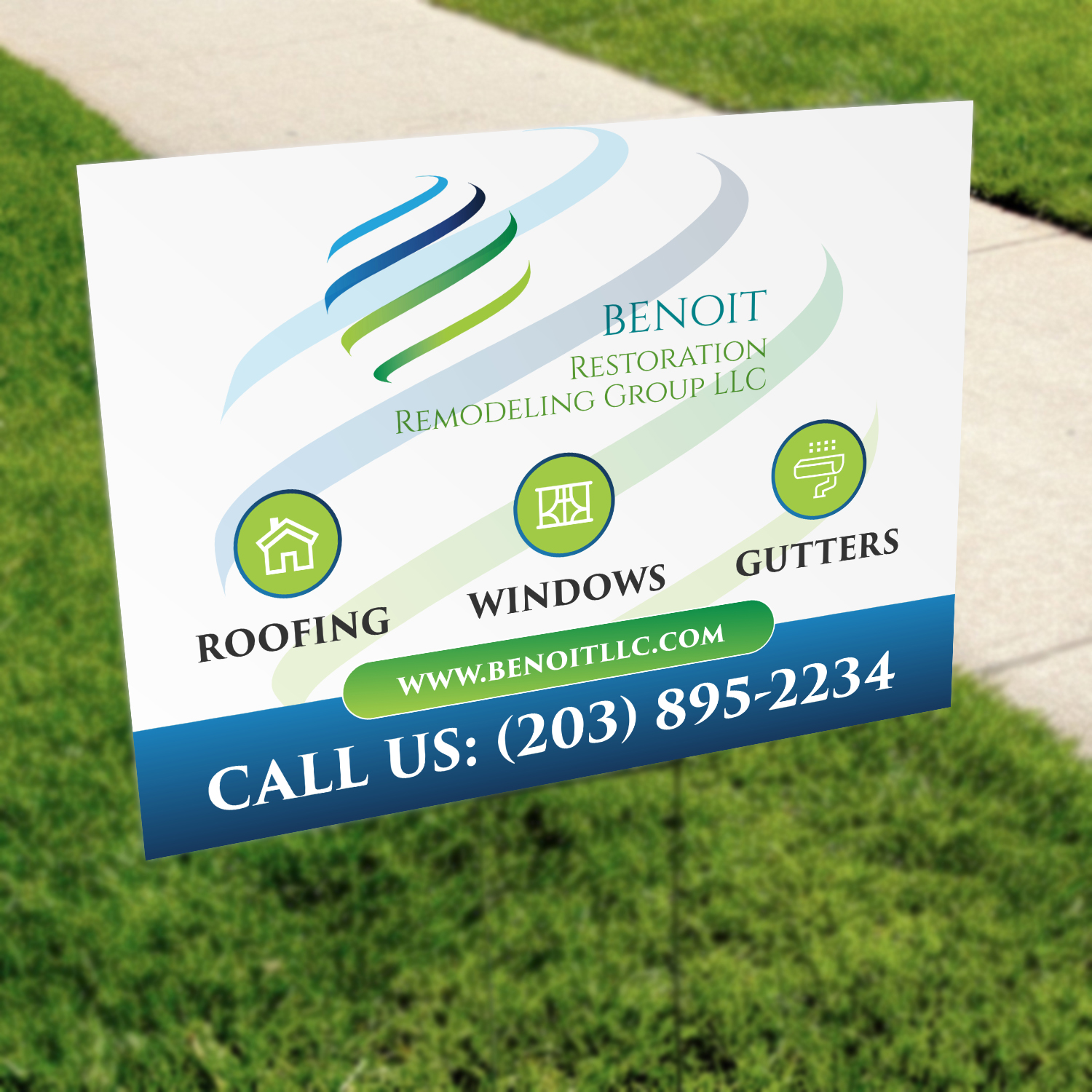 Design Publicitaire par ecorokerz pour Benoit Restoration & Remodeling Group LLC | Design #22248755