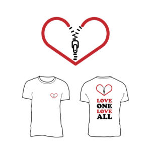T-shirt design for LOVE ONE. LOVE ALL. | T-shirt Design by Sirens Call