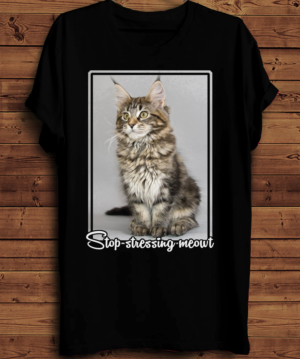 Stop Stressing Meowt Cute/Funny Cat T-shirt  | Diseño de Camiseta por creative gravity