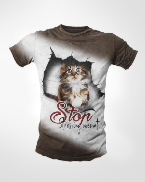 Stop Stressing Meowt Cute/Funny Cat T-shirt  | Diseño de Camiseta por dundun