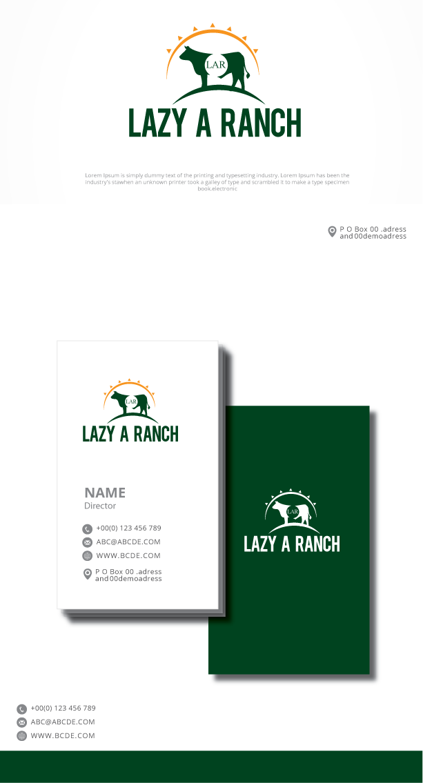 Logo Design by graphicevolution for LAZY A Ranch | Design #22240246