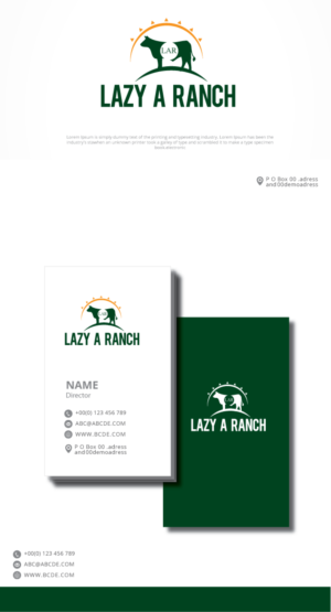 Logo Design by graphicevolution for LAZY A Ranch | Design: #22240246