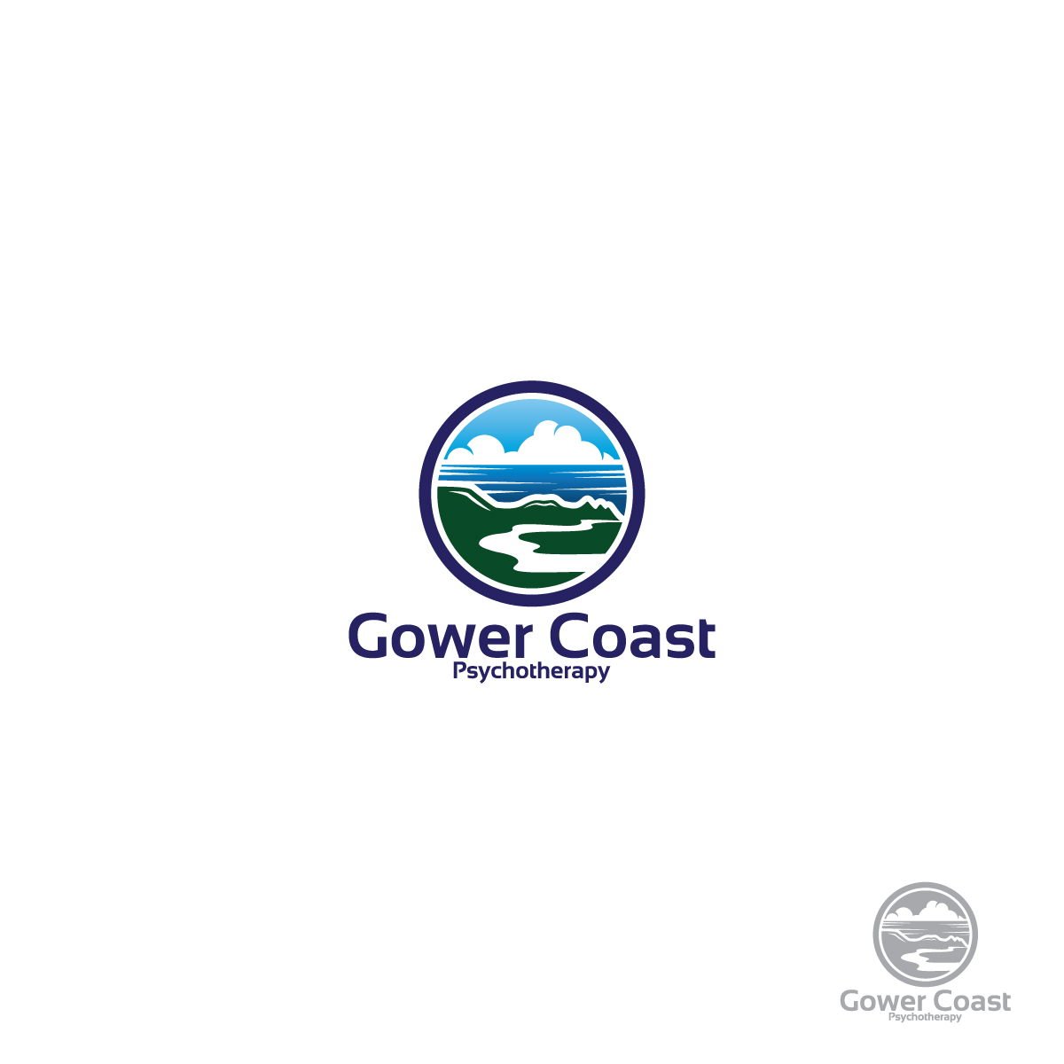 Logo Design by Graphic Bricks for Gower Coast Psychotherapy  | Design #22250799