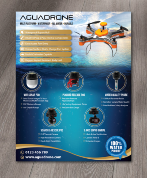 Sell sheet for Aguadrone | Diseño de Brochure por alex989