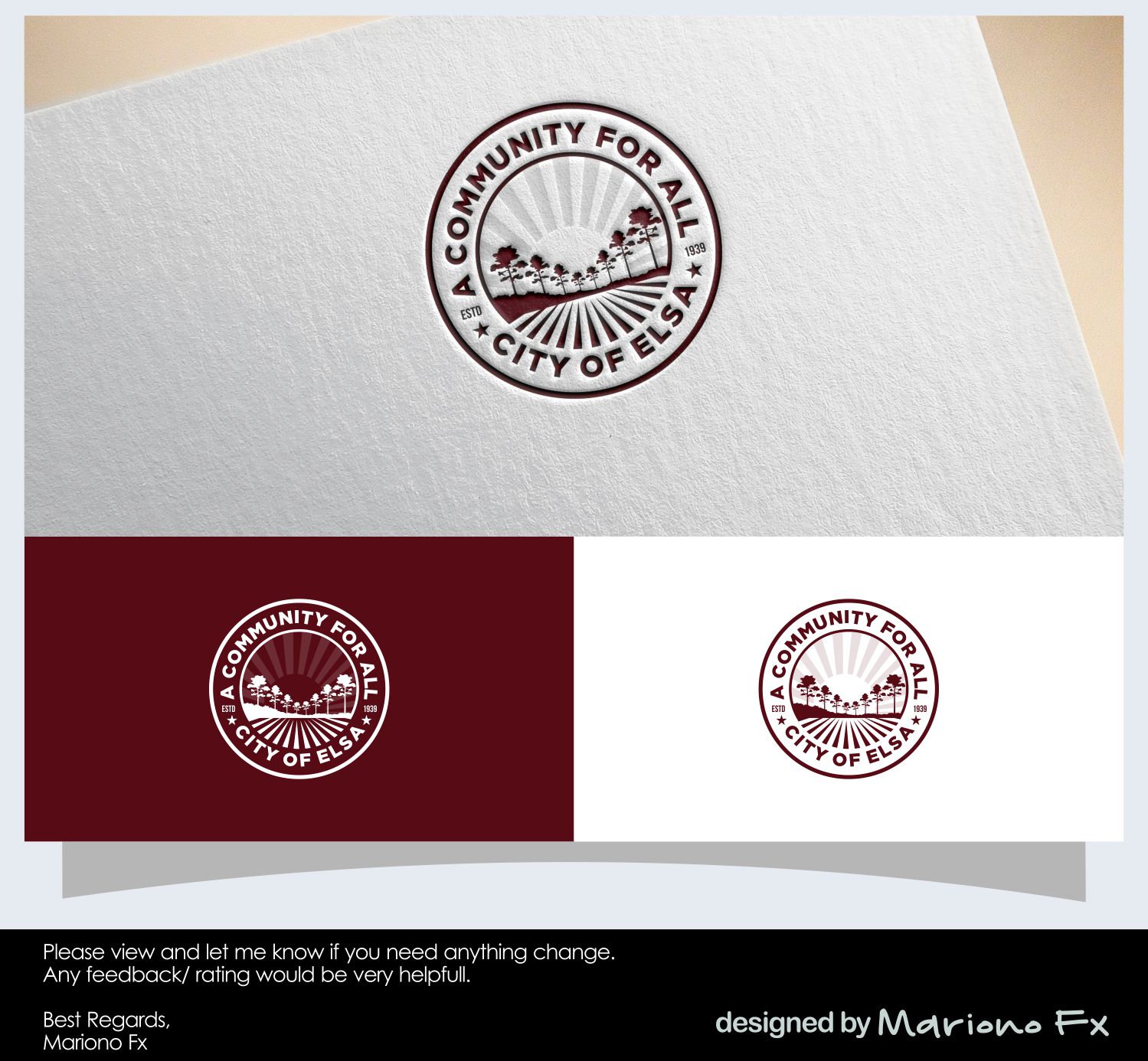 Logo Design by Mariono Fx for City of Elsa | Design #22255210