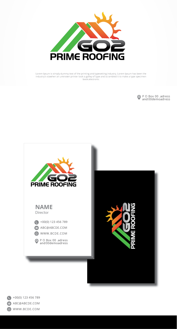 Logo-Design von graphicevolution für Go2 Prime Roofing LLC | Design #22269195