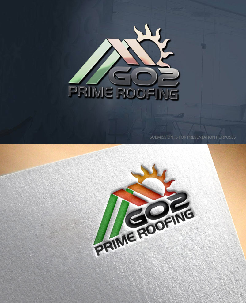 Logo Design by graphicevolution for Go2 Prime Roofing LLC | Design #22269197