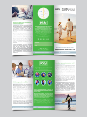 Diseño de Flyer por alex989 para Restorative Spine & Joint | Diseño: #22257758