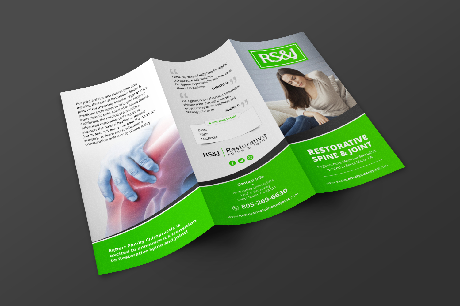 Flyer Design by OwnDesign for Restorative Spine & Joint | Design #22259080