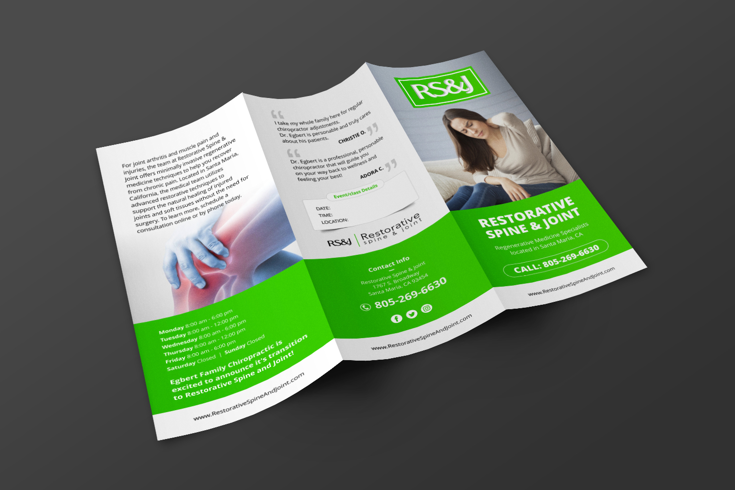 Flyer Design by OwnDesign for Restorative Spine & Joint | Design #22259081