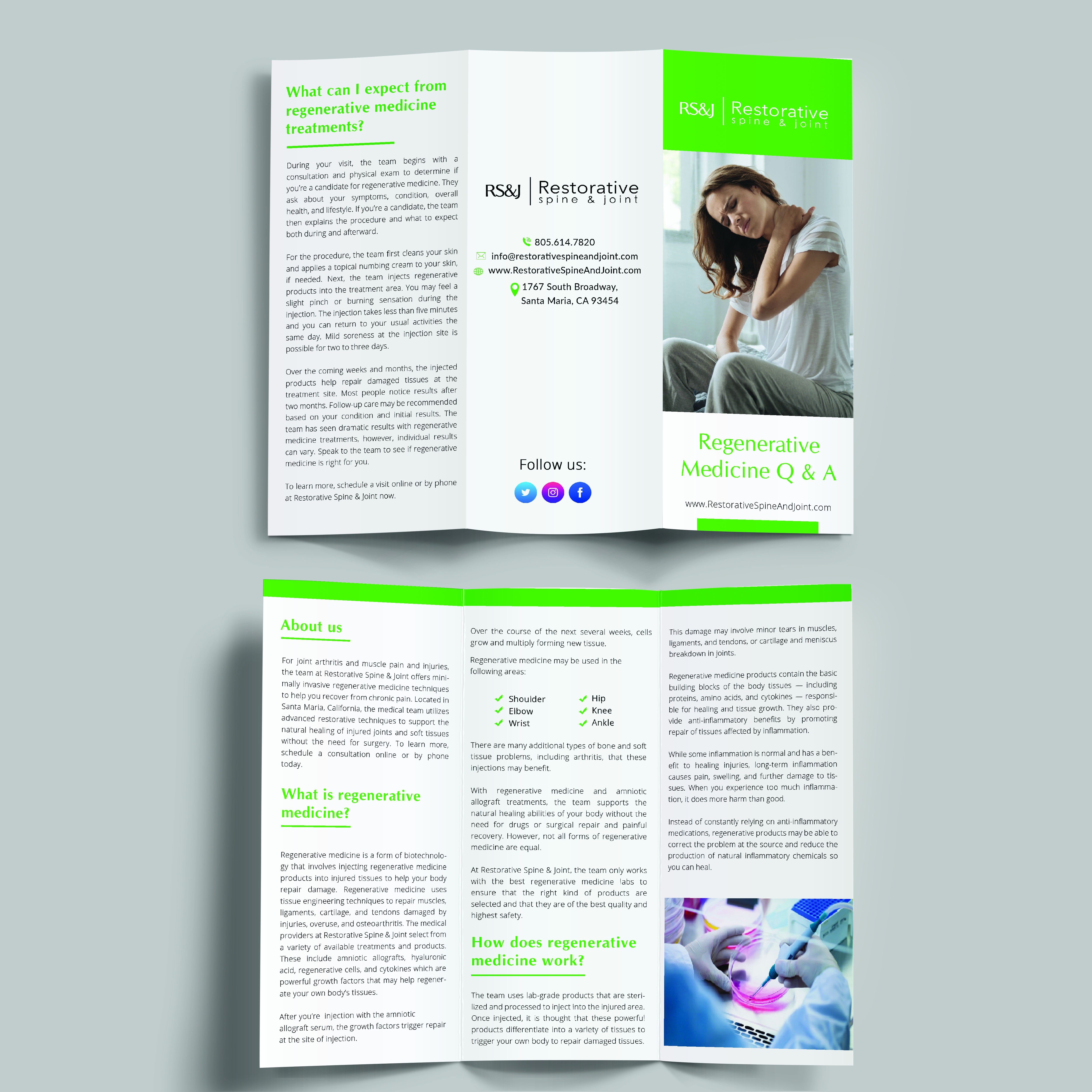 Flyer Design by Mishuy for Restorative Spine & Joint | Design #22273805