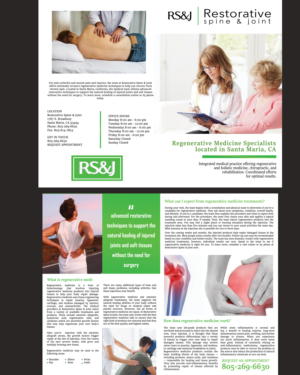 Design de Flyer par AnneWanjiku pour Restorative Spine & Joint | Design #22301865