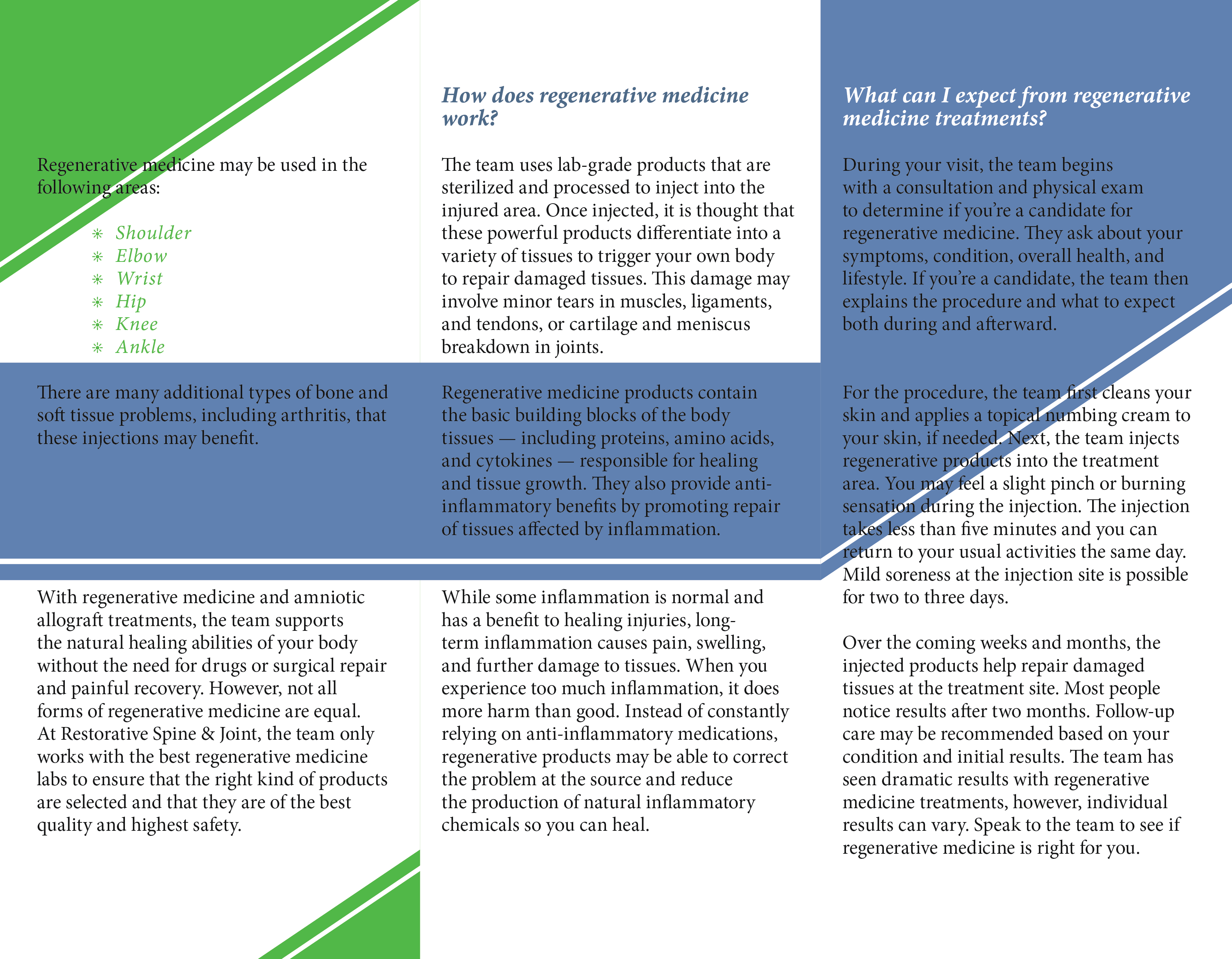 Flyer Design by Shaza Albero for Restorative Spine & Joint | Design #22296916