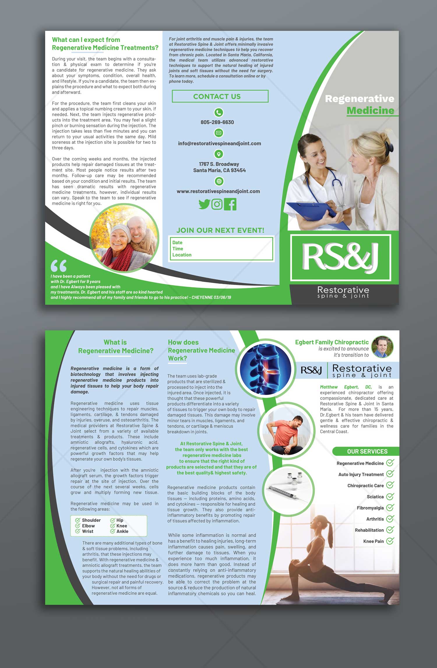 Flyer Design by DA. for Restorative Spine & Joint | Design #22257359