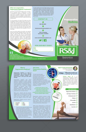 Diseño de Flyer por DA. para Restorative Spine & Joint | Diseño: #22257359