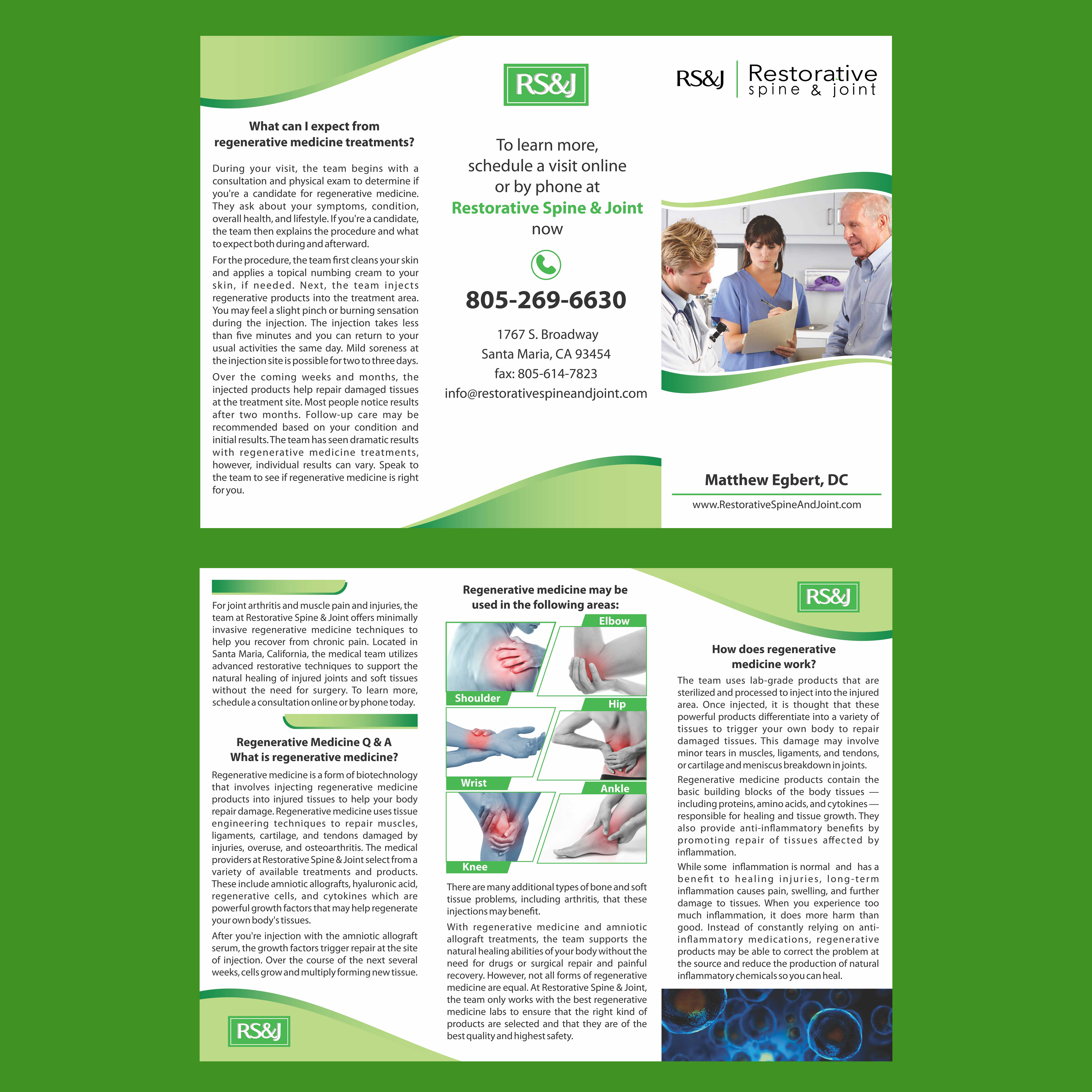 Flyer Design by Innovation Media for Restorative Spine & Joint | Design #22261876