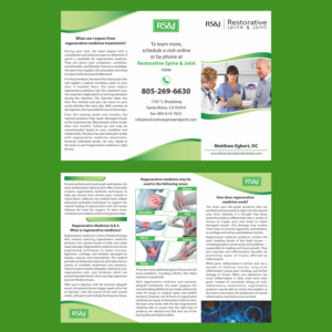 Flyer Design by Innovation Media for Restorative Spine & Joint | Design: #22261876