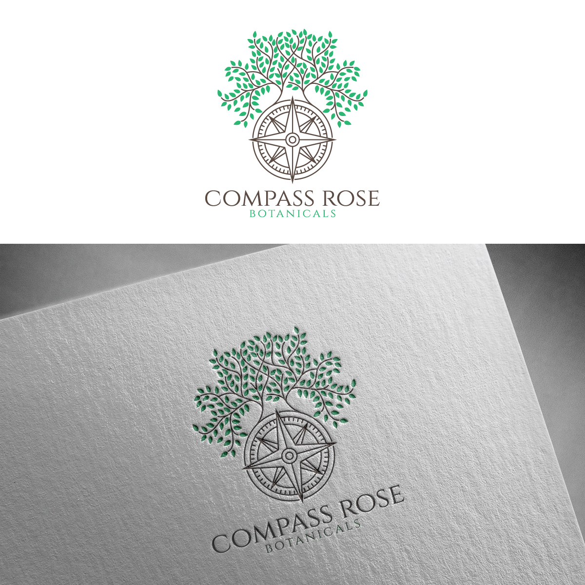Logo Design by Graphic Bricks for Compass Rose Botanicals | Design #22266587
