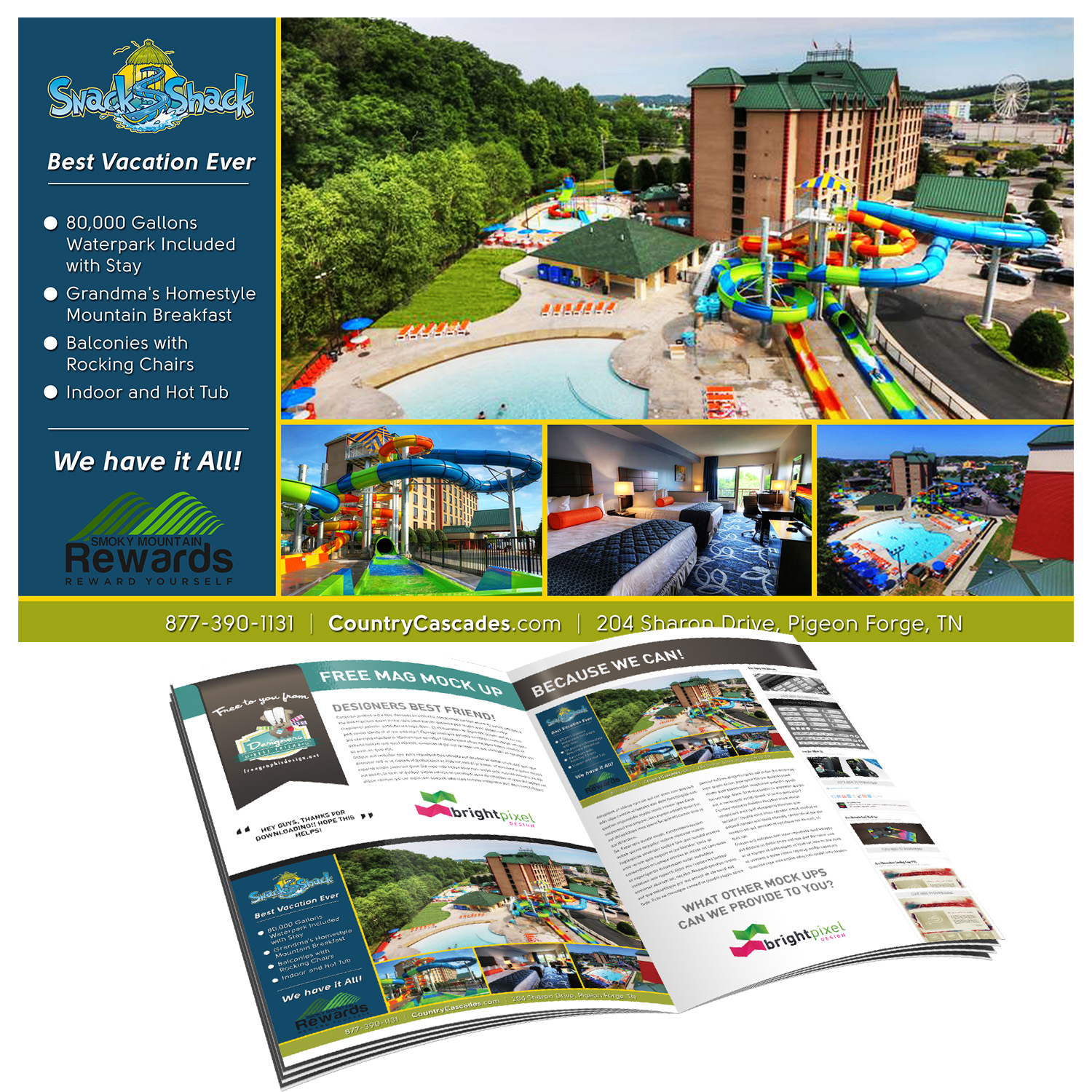 Graphic Design by BeeCrab Design for Smoky Mountain Resorts | Design #22262304