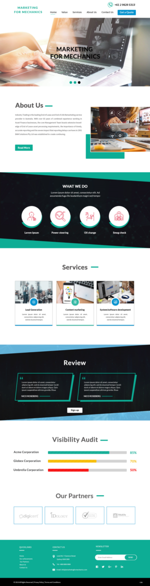 Web Design by pb for this project | Design: #22277435