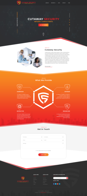 Wordpress Design by pentaxial for Cutaway Security, LLC. | Design: #22266134