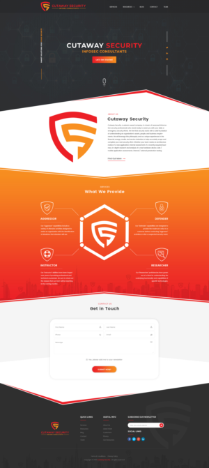 Wordpress Design by pentaxial for Cutaway Security, LLC. | Design: #22271579