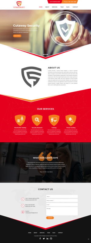 Wordpress Design by pb for Cutaway Security, LLC. | Design: #22268846