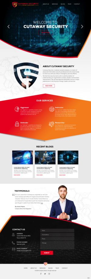 Wordpress Design by pb for Cutaway Security, LLC. | Design: #22268862