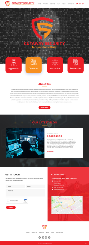 Wordpress Design by pb for Cutaway Security, LLC. | Design: #22270638