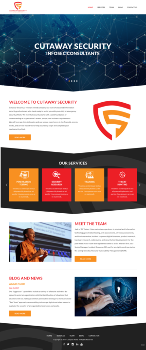 Wordpress Design by pb for Cutaway Security, LLC. | Design: #22270639