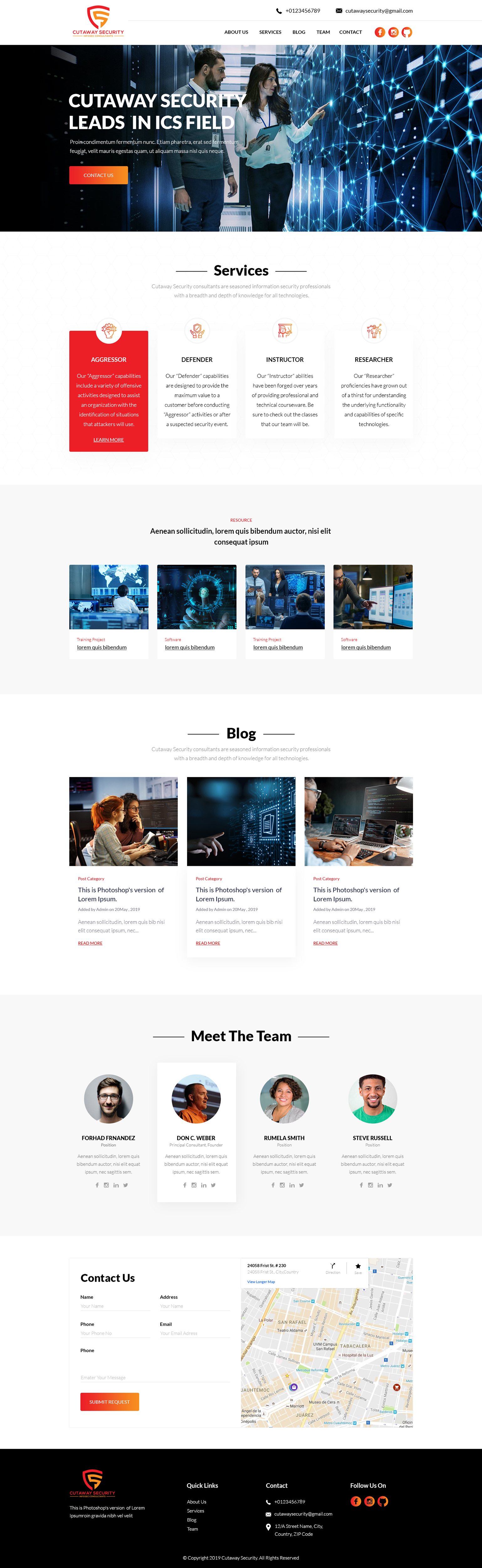 Design Wordpress par simplyweb pour Cutaway Security, LLC. | Design #22286101