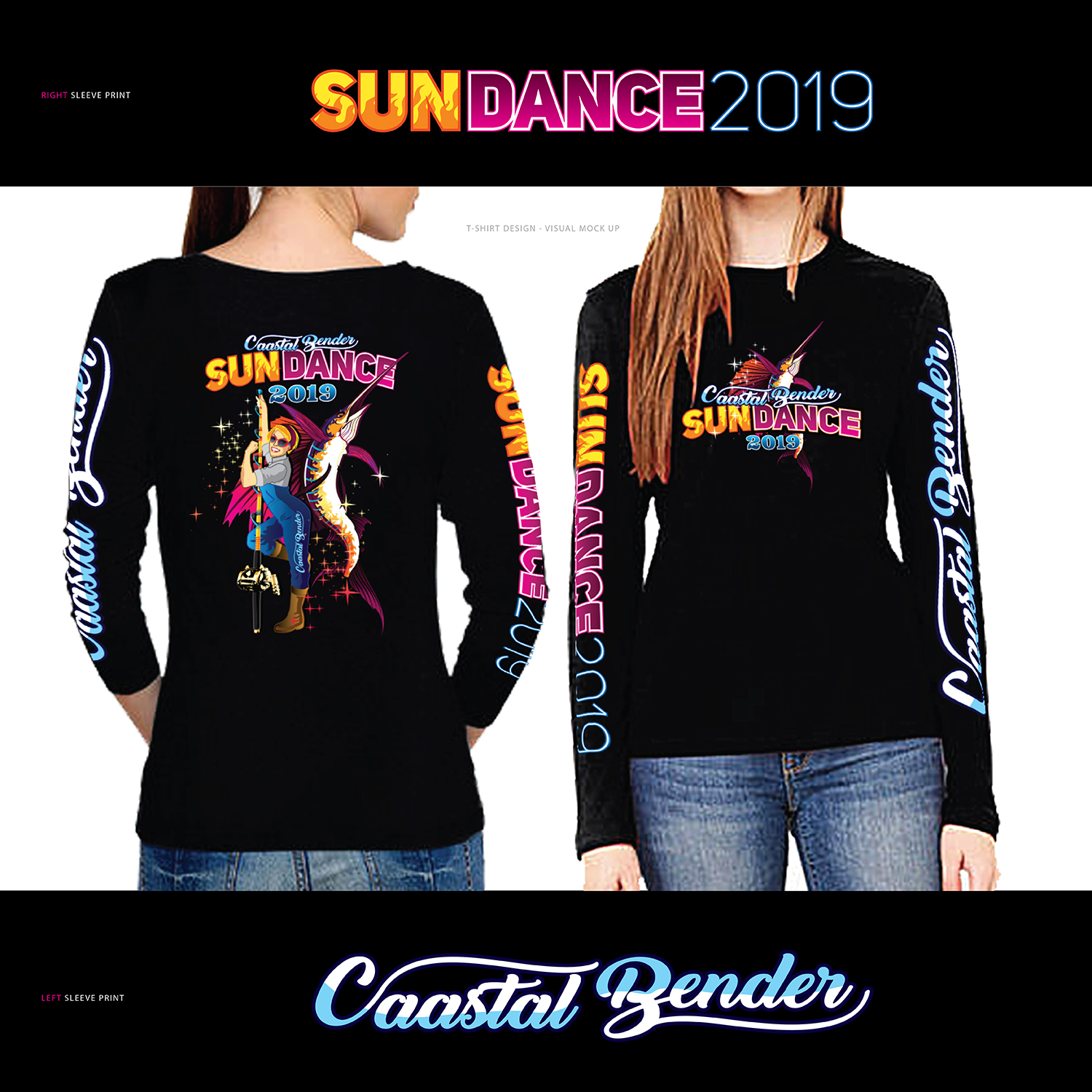 T-shirt Design by DAVIDEZIGN for Sundance Coastal Pole Benders | Design #22293198