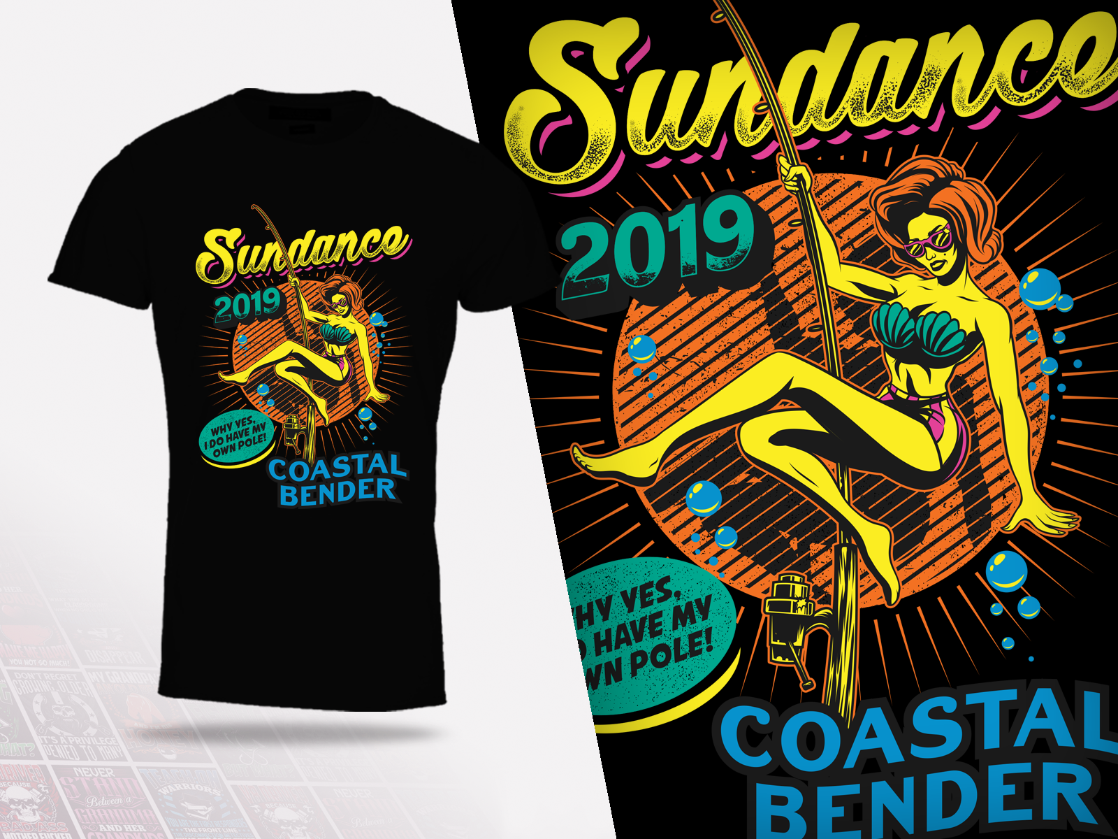 T-shirt Design by GraphicRogue for Sundance Coastal Pole Benders | Design #22311261
