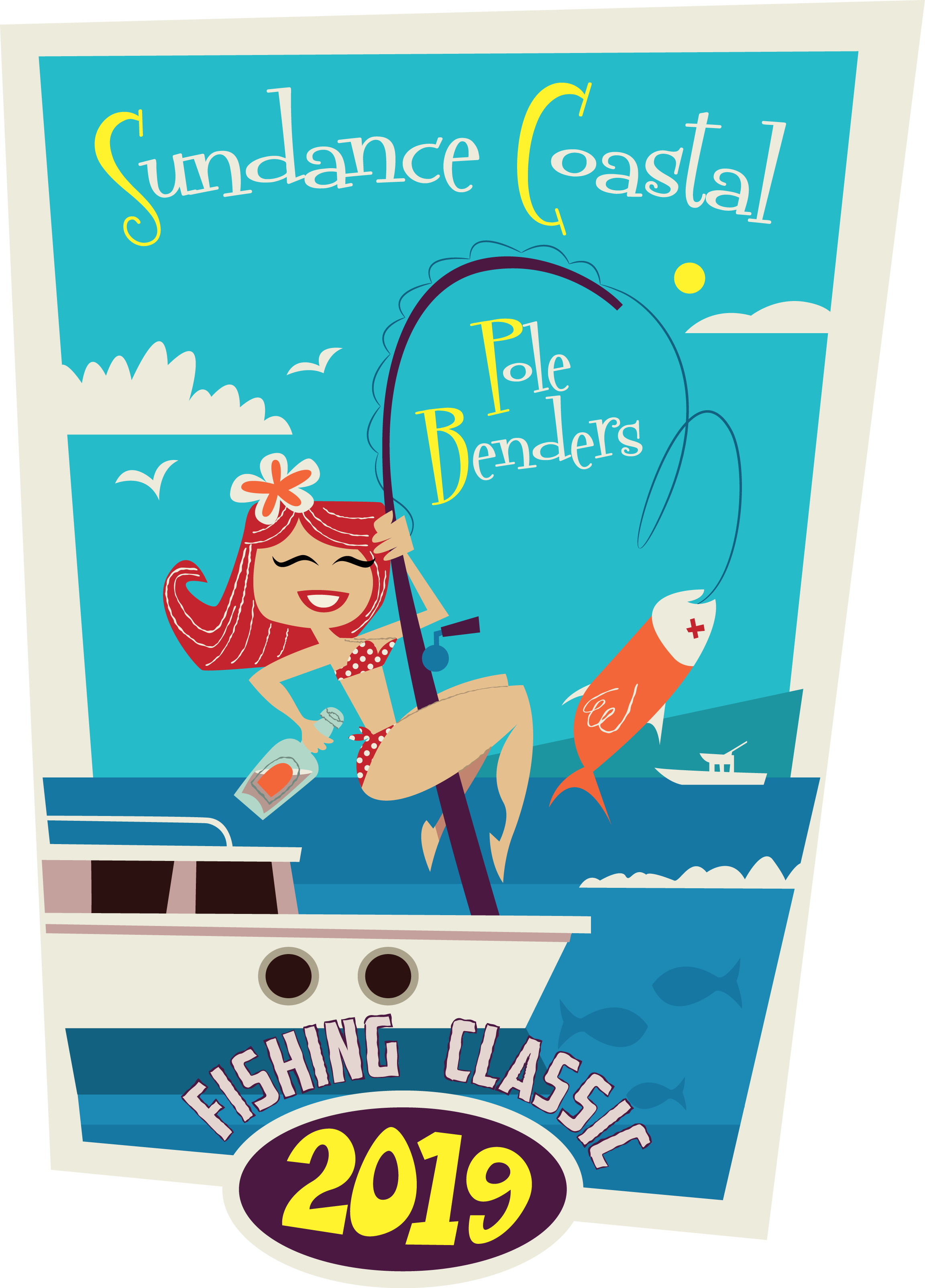 Diseño de Camiseta por Sauher para Sundance Coastal Pole Benders | Diseño #22335363
