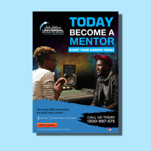 Become a Mentor - For Musicians, Artists, Producers and Teachers | Flyer Design by ZeneFashions