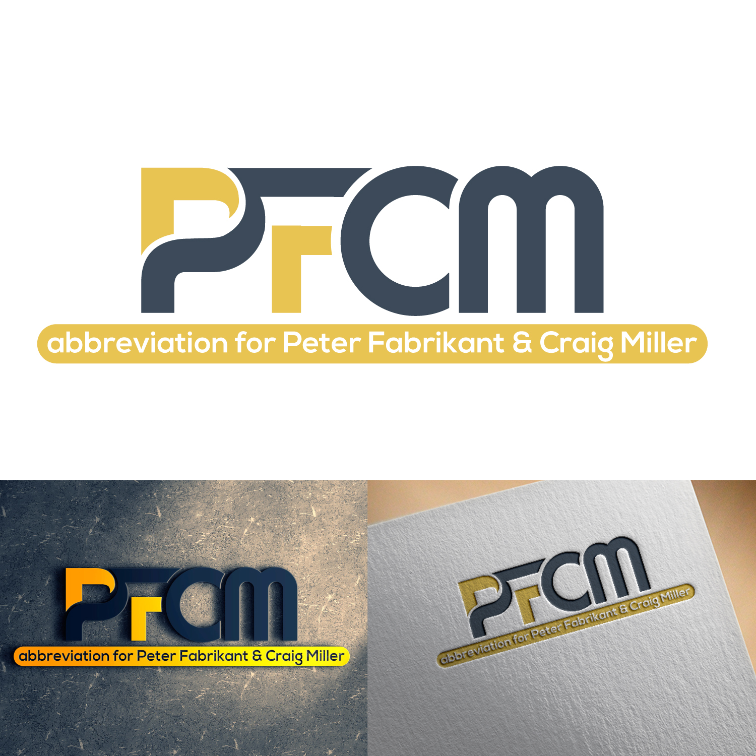 Logo Design by Tonmoyy for Peter Fabrikant & Craig Miller | Design #22294004