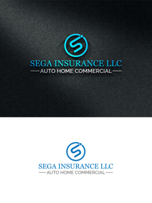 Line 1: Sega Insurance  LLC  Line 2: Auto Home Commercial.  The LLC very small so it won't take away from the name | Logo Design by Misha Creaitve