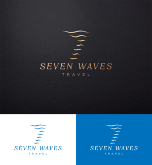 seven waves travel or 7 waves travel | Logo Design by H-H Arts